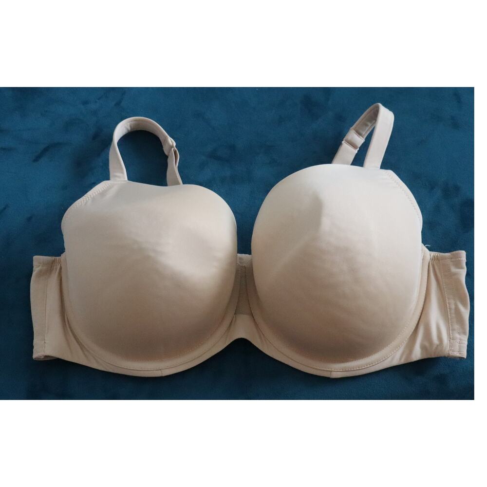 Cacique Lane Bryant Nude Tan Beige Full Coverage Bra Size 44D